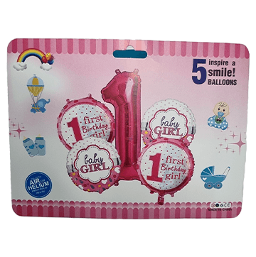 1st Baby girl ballon combo (Pink)