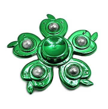 Very Beautiful Apple shape Spinner 5 Sided Metal Spinner (Green)