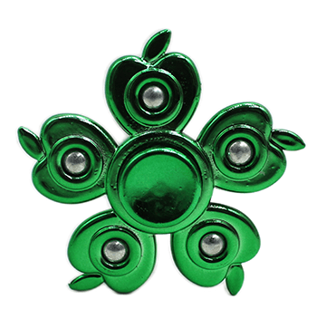 Very Beautiful Apple shape Spinner 5 Sided Metal Spinner (Green)