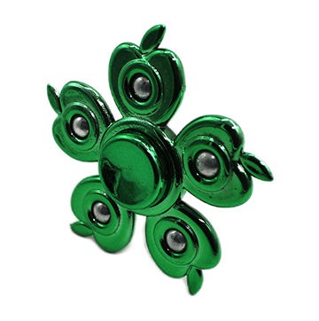 Very Beautiful Apple shape Spinner 5 Sided Metal Spinner (Green)