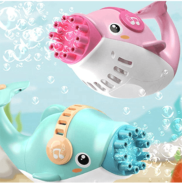 Dolphin Bubble Machine Gun Toys (Blue)