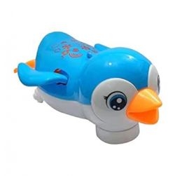 Go Penguin Toy with Light, Music, Bump & go Action for Kids (Blue)