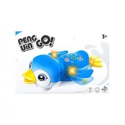 Go Penguin Toy with Light, Music, Bump & go Action for Kids (Blue)