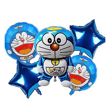 Doraemon theme 5 pc Foil Balloon Set