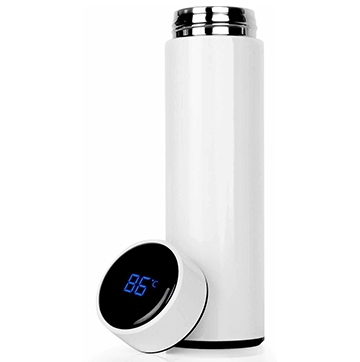 Temperature Display water bottle (White)