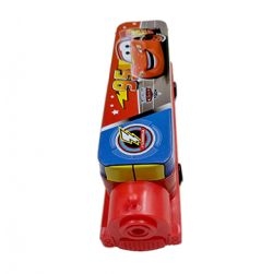 95 Car Train Metal Pencil Box with Moving Tyres and Sharpner for Kids