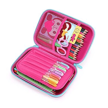 Unicorn Print Large Capacity Pencil Case, Pen & Pencil Pouch Bor(Pink)