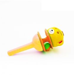 Bear Face Lolly Pop Rattle(Yellow)