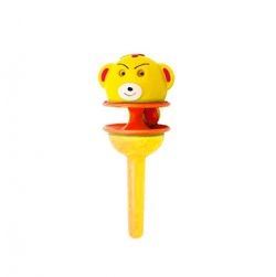 Bear Face Lolly Pop Rattle(Yellow)