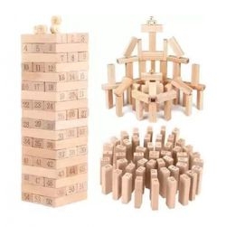 54 Wooden Blocks Game for Kids Learning Toys Puzzle Games