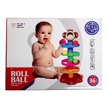 Roll Ball Toy for Kids with 5 Layer Ball Drop and Roll Swirling Tower for Baby