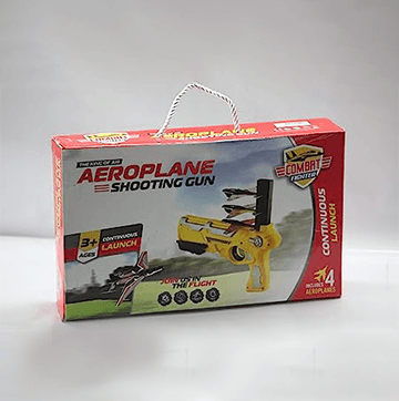 Green Aeroplane shooting Gun