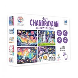 4 in 1 Chandrayaan Jigsaw Puzzle (Multicolor)