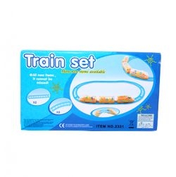 Musical Train Set with Long Track with Rotating Gears Transparent Plastic Body