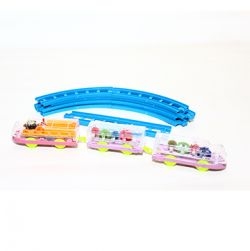 Musical Train Set with Long Track with Rotating Gears Transparent Plastic Body