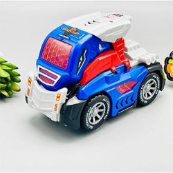 Deformed Dino 2 in 1 Car With Light & Music & Bump n Go Action (Blue)