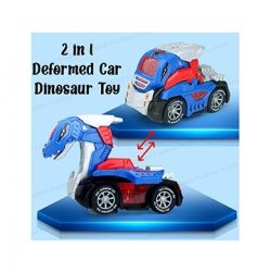 Deformed Dino 2 in 1 Car With Light & Music & Bump n Go Action (Blue)