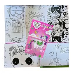 Unicorn Colouring & Scratch Reveal Book for Kids (Pink)