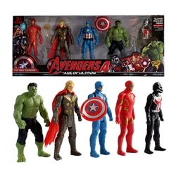 Avenger 4 Toy Set Super Hero Avenger Kids Toy Set of 5 Super Hero Action Figure (Multicolor)