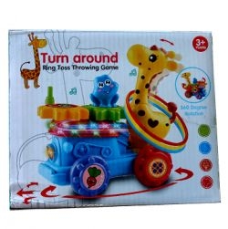 Turn around ring toss throwing game