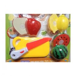 Fun Family Fruit with Fruits, Chopping Board and Knife, Pretend Play for Kids, Learn Fruits with Fun