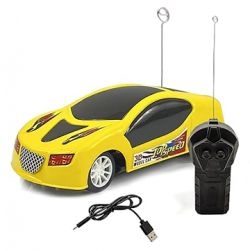 3D Remote Model Car Rechargeable Car (Yellow)