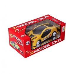 3D Remote Model Car Rechargeable Car (Yellow)