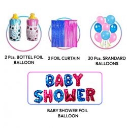 Baby shower kit with bottle Foil balloons