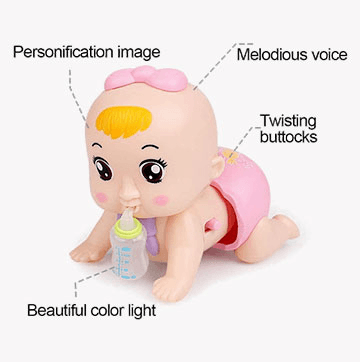 Electric Reborn Crawling Baby Doll Toy