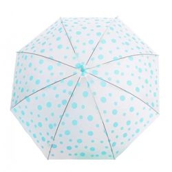 Transparent Polka Dot Umbrella Umbrella (Blue)
