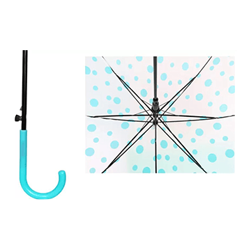 Transparent Polka Dot Umbrella Umbrella (Blue)