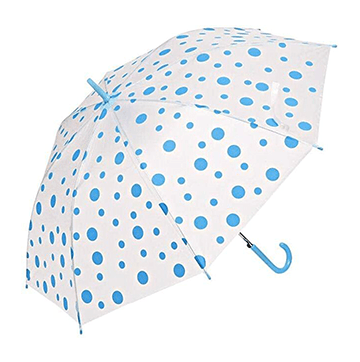 Transparent Polka Dot Umbrella Umbrella (Blue)