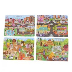 4in1 City & Village Life Multicolour Jigsaw Puzzle for Kids