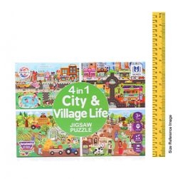 4in1 City & Village Life Multicolour Jigsaw Puzzle for Kids