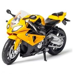 1:20 Scale Rechargeable Remote Control Rc Bike Toys with Light & Sound Function (Yellow)