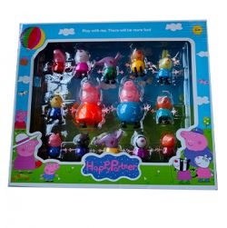 Pig Family & Friends – Peppa, George, Mummy, Daddy - Toy Set Action Figure - 14 pcs set