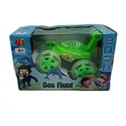 Sea Hunt Acrobatic 360 Degree Twisting Stunt RC Car Toys for Kids (Green)