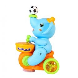 Musical Elephant Toy with Levitation Ball on Nose Along with Dazzling Light Drum (Multicolor)