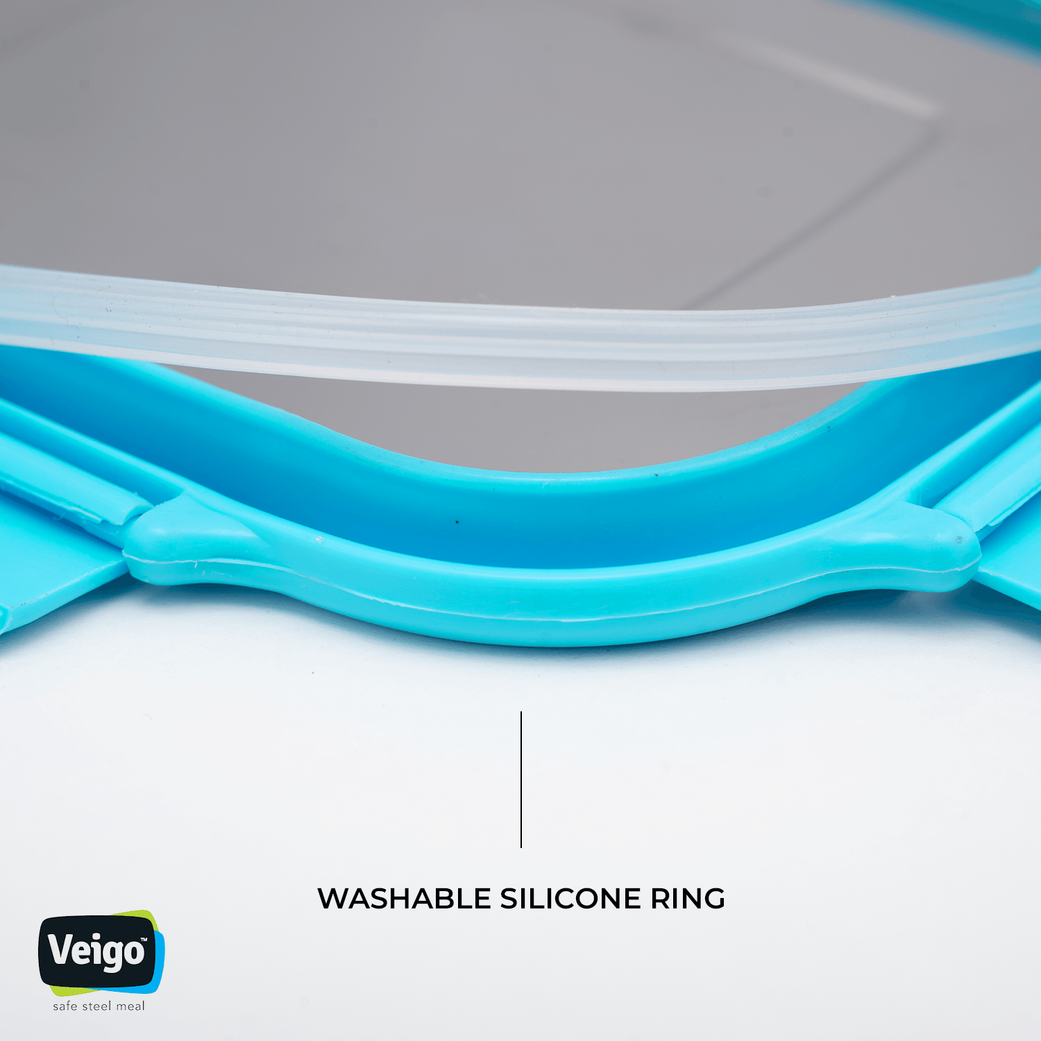 Veigo Large Stainless Steel Air Tight & Leak-Proof Lunch Box with Lid Lock & Detachable Clip Mechanism (600ml), Green