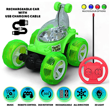 360 Degree Stunt Rolling Tornado pro Racing car (Green)