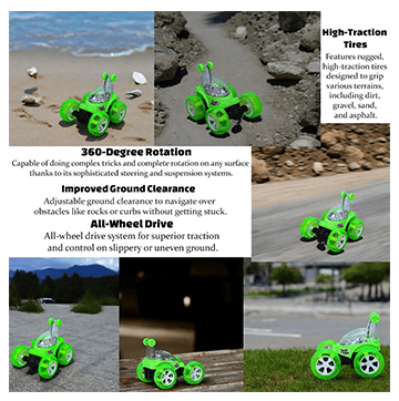360 Degree Stunt Rolling Tornado pro Racing car (Green)