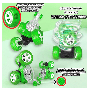360 Degree Stunt Rolling Tornado pro Racing car (Green)