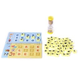 Missing Letter Strain Your Brain And Spell In Time - 50 Letter Tiles (Multicolor)