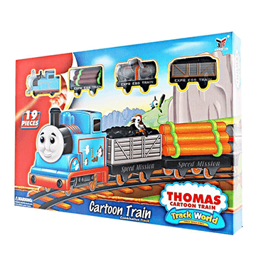 11 pc Thomas cartoon train with combination track
