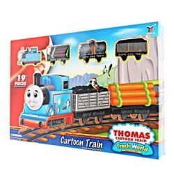 11 pc Thomas cartoon train with combination track