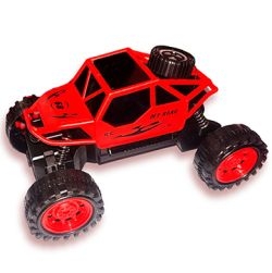 Remote Contol Rock Crawler Car Toy -Plastic Body-Off Road Truck (Red)