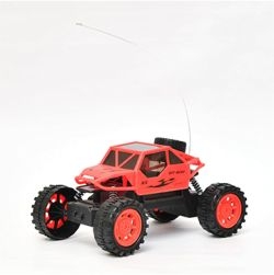 Remote Contol Rock Crawler Car Toy -Plastic Body-Off Road Truck (Red)