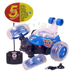 Remote Control Stunt Car (Light & Sound) (Blue)