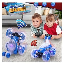 Remote Control Stunt Car (Light & Sound) (Blue)