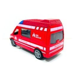 FIRE RESCUE Car Toy for Kids -Pull Back Metal Friction for Kids,Boys,Girls (Red)